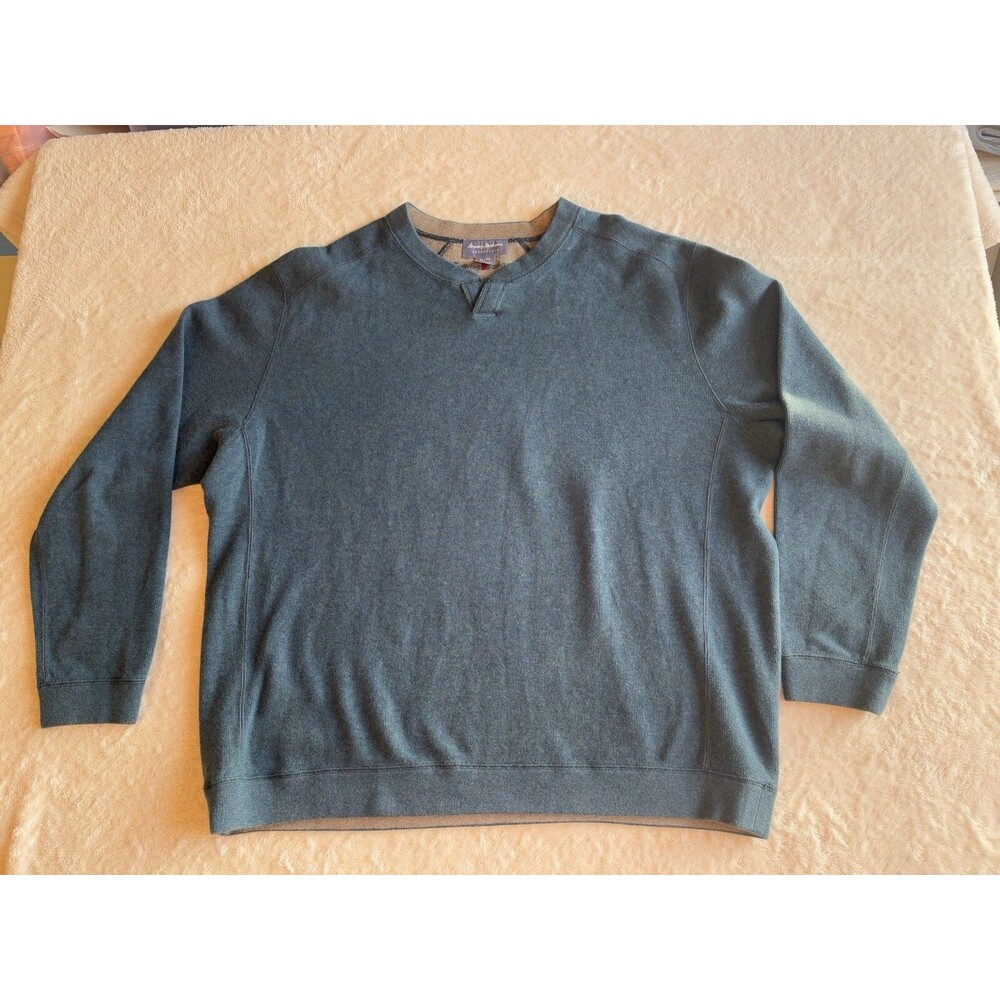 Tommy Bahama Men's Size XL Pullover Sweater V-neck Reversible Cotton Multicolor